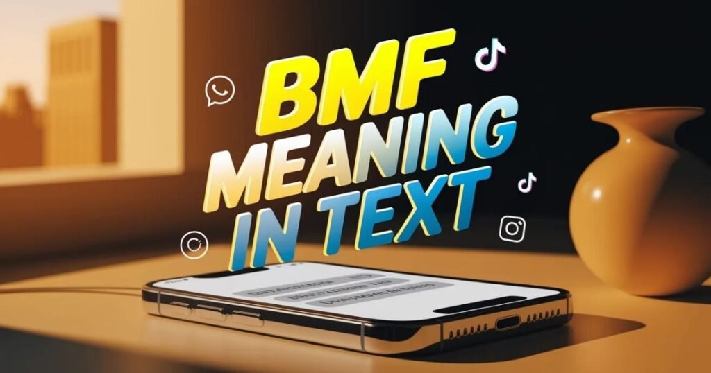 BMF meaning in text explained with social media chat visuals.
Represents slang usage on Snapchat, Instagram, and WhatsApp.
Ideal image for learning internet and messaging abbreviations.
