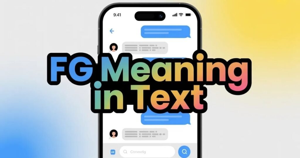 FG meaning in text demonstrated through a smartphone chat screen.
Highlights slang usage on Snapchat, Instagram, and WhatsApp.
Ideal image for understanding informal texting language.