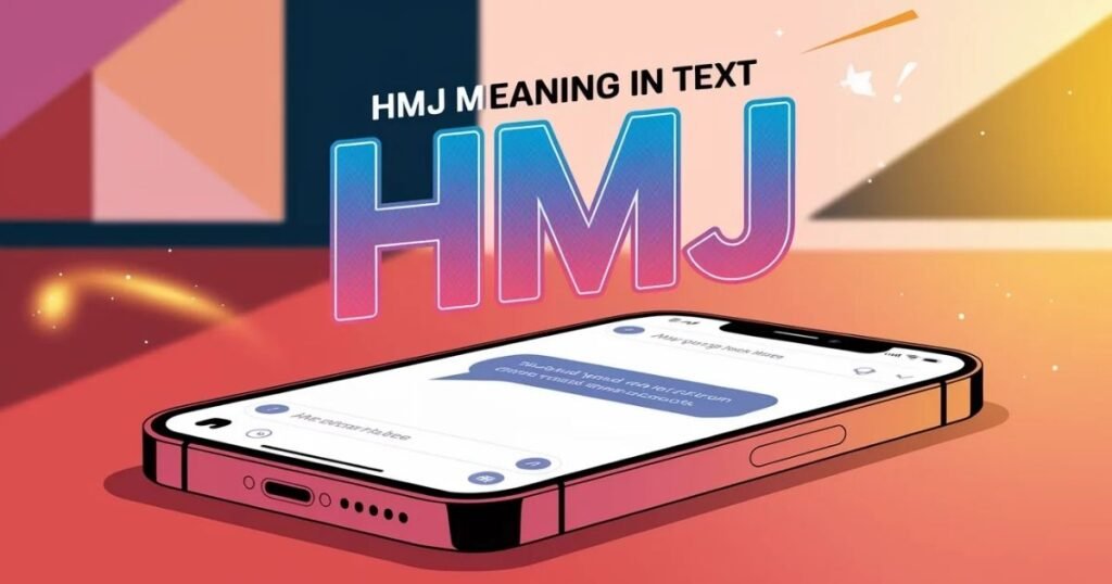 HMJ meaning in text displayed in a social media chat example.
Image shows how HMJ is used in casual conversations.
Clear visual guide explaining hmj meaning in text for beginners.