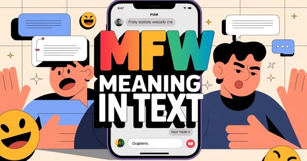 MFW Meaning in Text displayed in a modern texting interface
Person showing emotional reaction to a message on phone screen
Graphic explaining MFW slang meaning in chat and social media