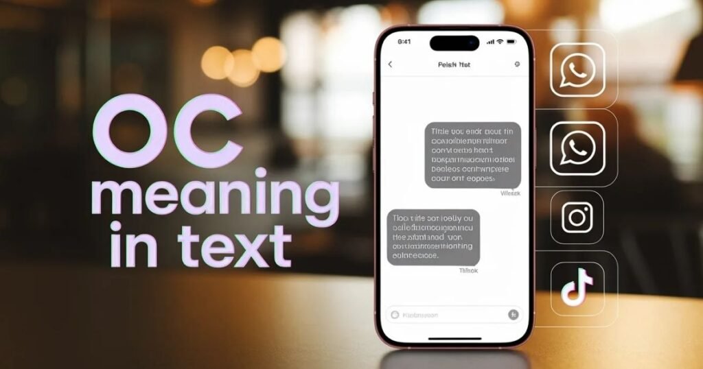 Graphic showing oc meaning in text during online chats.
Demonstrates OC usage in WhatsApp and Snapchat messages.
Beginner-friendly visual explaining oc meaning in text.