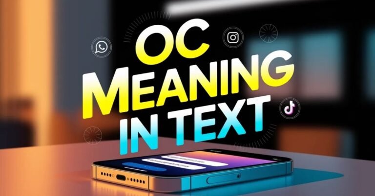 OC meaning in text explained with a simple chat example. Shows how people use OC to label original content online. Helpful visual for beginners learning oc meaning in text.