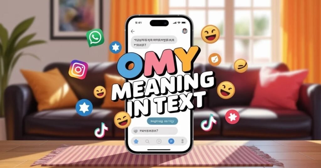 WhatsApp conversation screenshot showing short message.
Text expresses admiration and excitement clearly.
Focus keyword: omy meaning in text.
