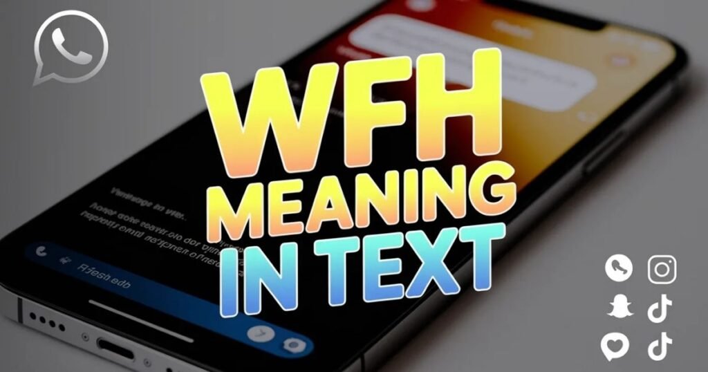 WFH meaning in text displayed with a cozy home office and coffee mug.
Lifestyle image highlighting work from home trends and online slang.
Creative scene representing WFH meaning in text for social media users.