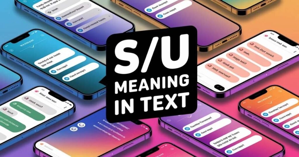 S/U meaning in text visual showing social media chats and friendly communication.
Texting slang appears in bold overlay for easy understanding.
Image explains s/u meaning in text across WhatsApp, Snapchat, and Instagram.