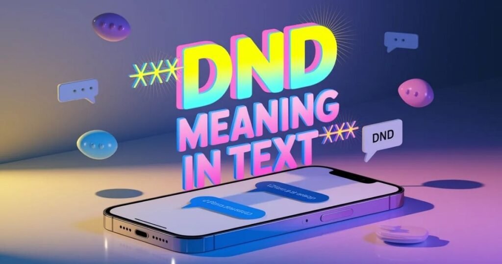 Text message showing DND in chat.
Understanding what DND means in texting.
Modern communication boundary illustration.