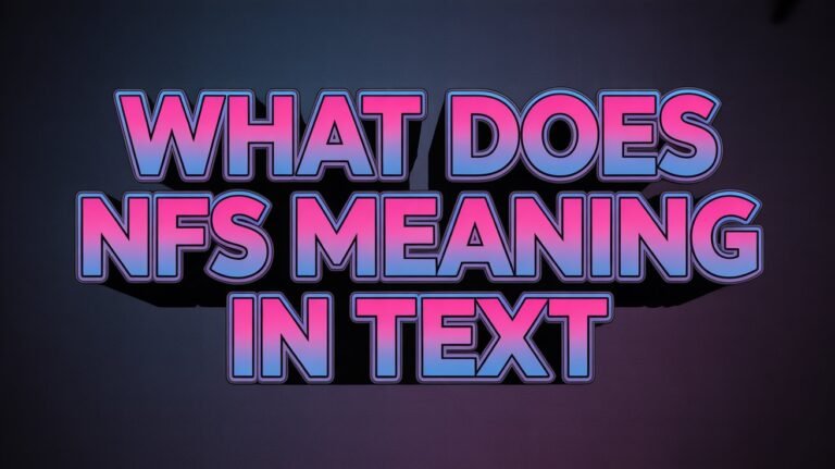 what does nfs meaning in text