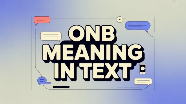 what doesonb meaning in text