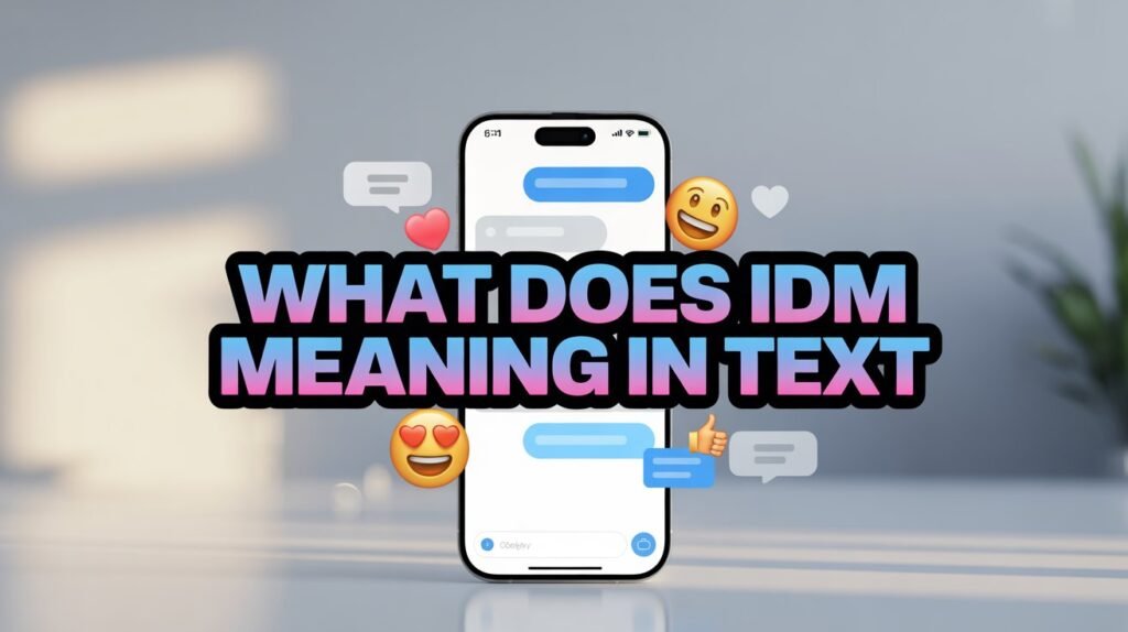 what does idm slang meaning