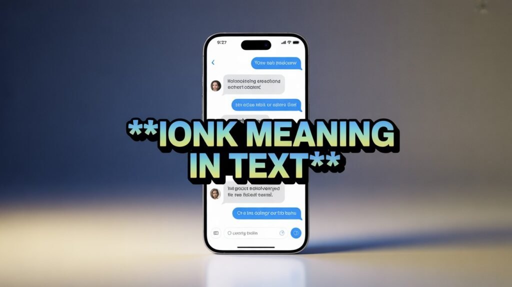  what does ionk meaning in text