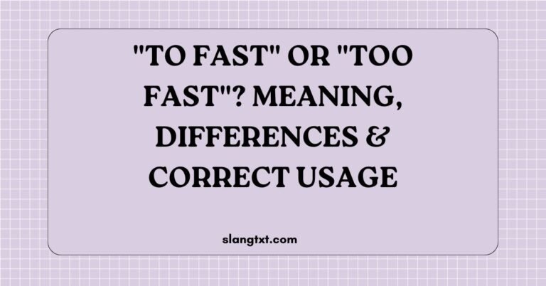 To Fast or Too Fast